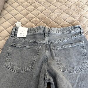 Zara Women's Charcoal Wide Leg Jeans NWT